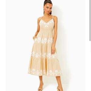 NWT Lilly Pulitzer Aviry Embroidered Midi Dress
